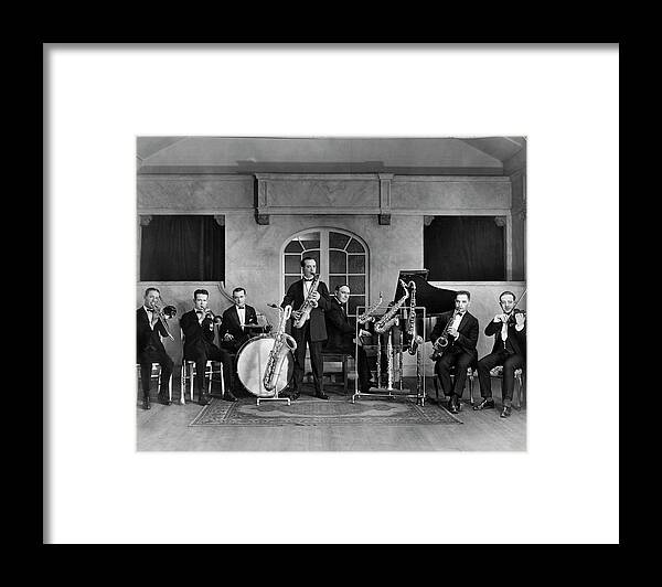 1910s Framed Print featuring the photograph Band Studio Portrait by Underwood Archives
