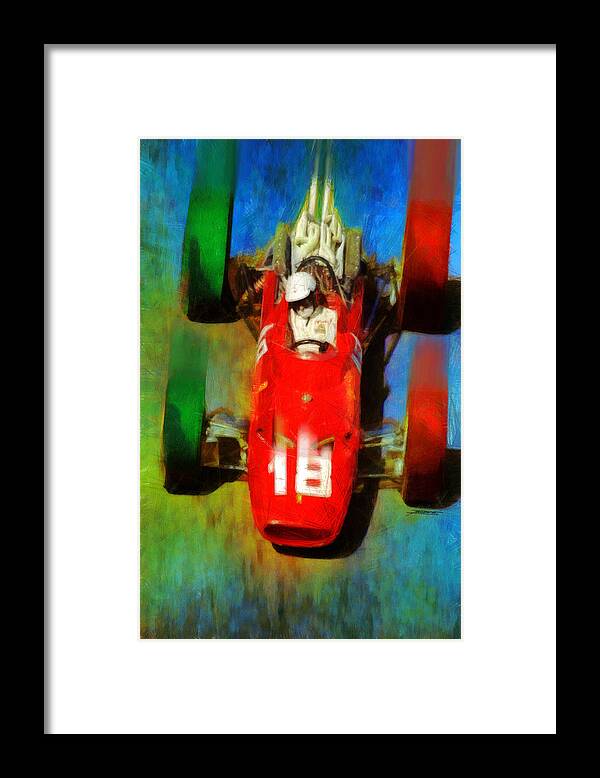 Porsche Framed Print featuring the painting Bandini by Tano V-Dodici ArtAutomobile