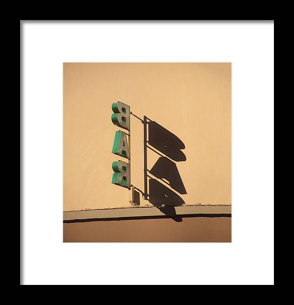 Shadow Framed Print featuring the photograph Bar by A Rey