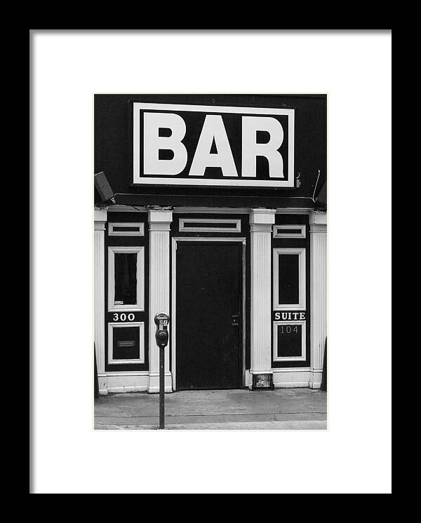 Bar Framed Print featuring the photograph Bar by Rodney Lee Williams