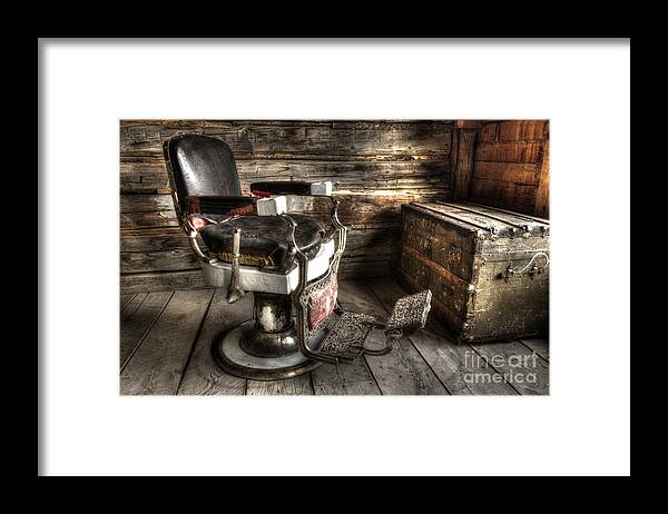Barber Framed Print featuring the photograph Barber Chair Bannack Montana 2 by Bob Christopher