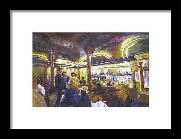 Paris Framed Print featuring the painting Barflies by Vicki Ross