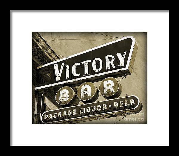 Bar Framed Print featuring the photograph Barhopping at the Victory 2 by Lee Craig