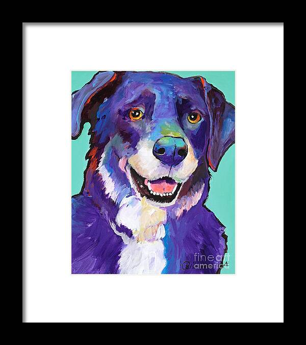 Pat Saunders-white Framed Print featuring the painting Barkley by Pat Saunders-White