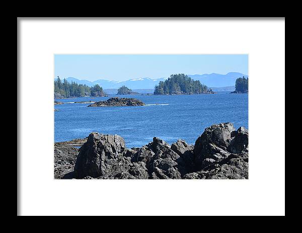Ocean Framed Print featuring the photograph Barkley Sound and the Broken Island Group Ucluelet BC by Lawrence Christopher