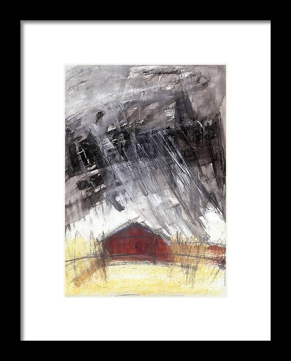 Barn Framed Print featuring the painting Barn by A K Dayton