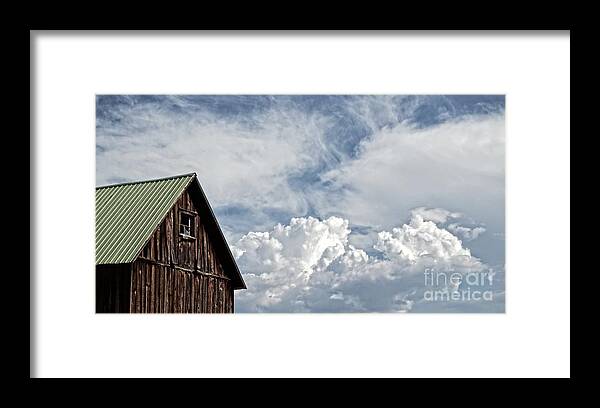 Barn Art Framed Print featuring the photograph Barn and Clouds by Joseph J Stevens