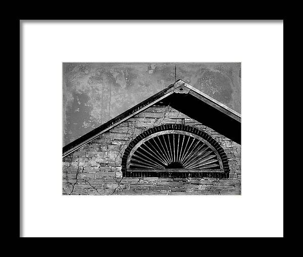 Skompski Framed Print featuring the photograph Barn Detail - Black and White by Joseph Skompski