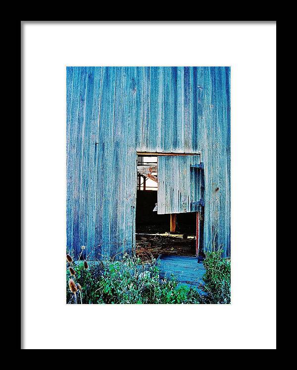 Barn Framed Print featuring the photograph Barn Door... Monroe Co. Michigan by Daniel Thompson