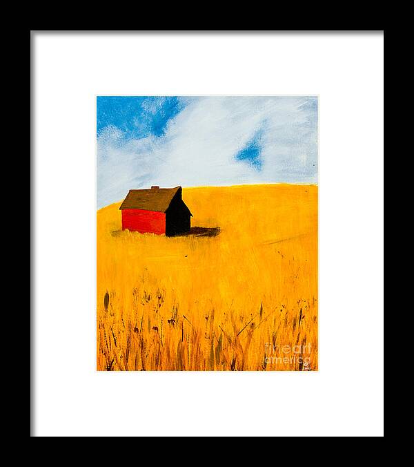 Barn Framed Print featuring the painting Barn by Stefanie Forck