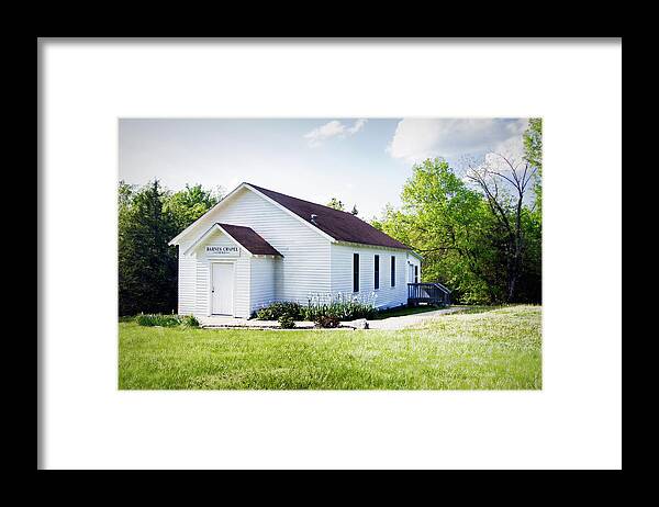 Chapel Framed Print featuring the photograph Barnes Chapel 1896 by Cricket Hackmann