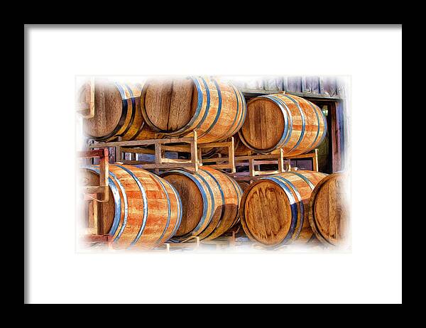 Wine Framed Print featuring the photograph Barrels by Monroe Payne