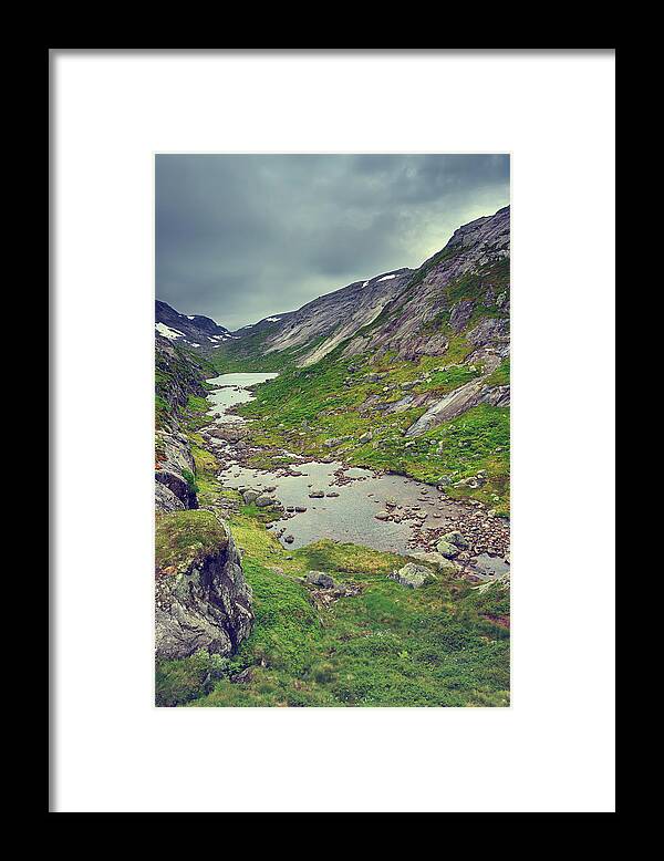 Scenics Framed Print featuring the photograph Barren Landscape Of Norway by Pawel.gaul