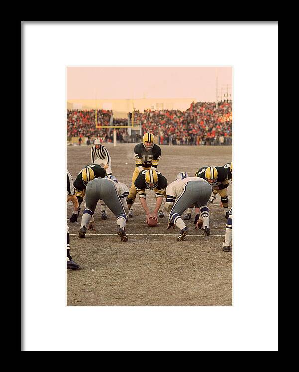 Marvin Newman Framed Print featuring the photograph Bart Starr Goal Line by Retro Images Archive