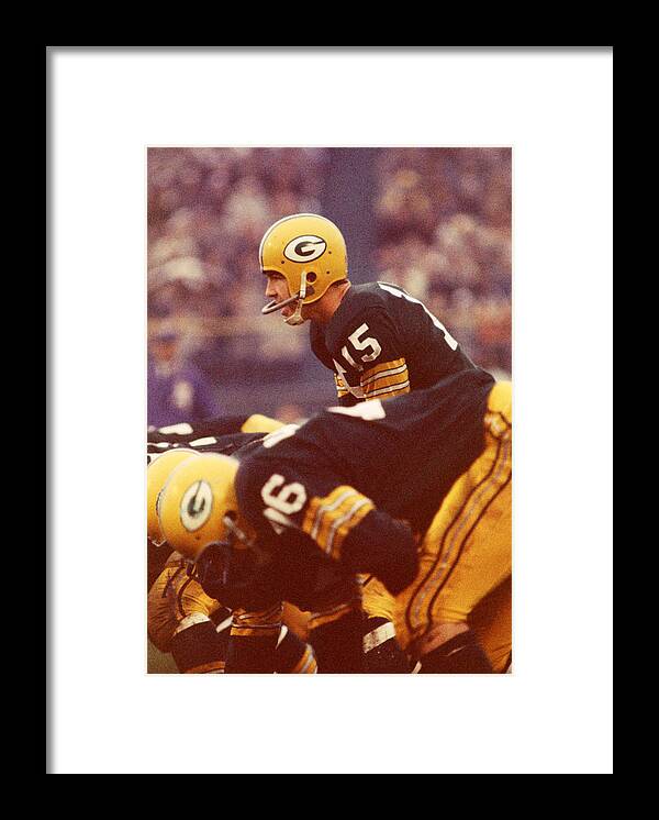 Marvin Newman Framed Print featuring the photograph Bart Starr In Charge by Retro Images Archive