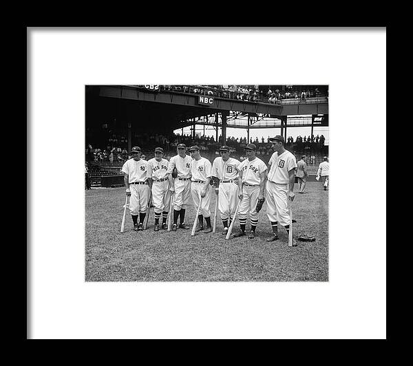 1937 Framed Print featuring the photograph Baseball All Star Sluggers by Underwood Archives