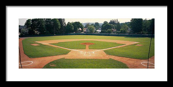 Photography Framed Print featuring the photograph Baseball Diamond Looked by Panoramic Images