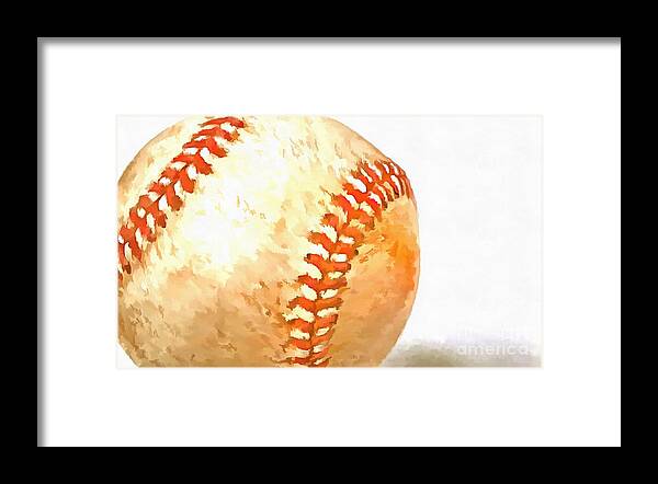 Baseball Framed Print featuring the photograph Baseball by Edward Fielding