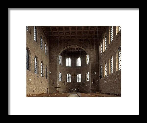 Horizontal Framed Print featuring the photograph Basilica Of Constantine. 3rd C. - 4th by Everett