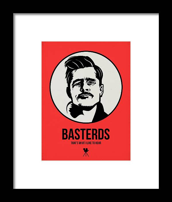 Movies Framed Print featuring the digital art Basterds Poster 2 by Naxart Studio