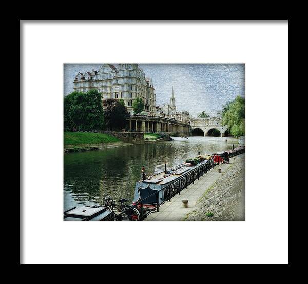 Pulteney Bridge Framed Print featuring the photograph Bath Canal by Marilyn Wilson