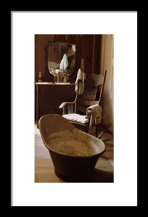 Vintage Bath Framed Print featuring the photograph Bath Time by Sheri McLeroy