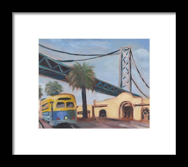 San Francisco Framed Print featuring the painting Bay Bridge by James Lopez
