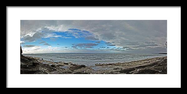 Green Bay Framed Print featuring the photograph Bay pano by Ty Helbach