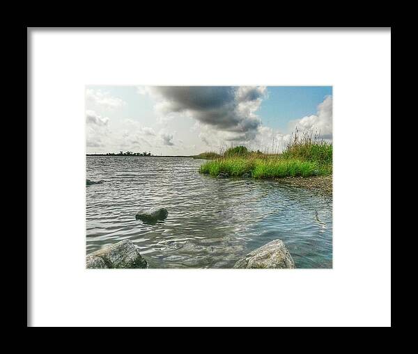 Bayou Framed Print featuring the photograph Bayou Sale Fishing Hole by John Duplantis