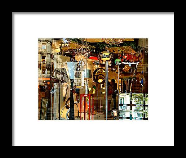 Paris Framed Print featuring the photograph Bazar Reflections by Ira Shander