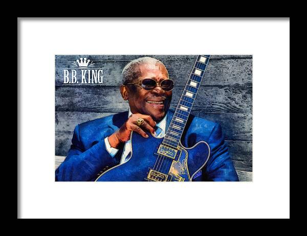 Bb King Framed Print featuring the painting BB King by Martin Deane
