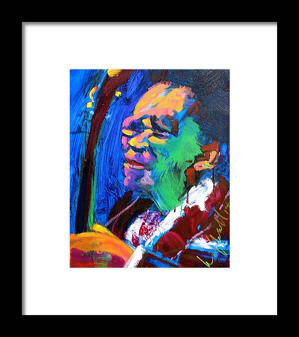Bbking Framed Print featuring the painting B.B.King by Les Leffingwell