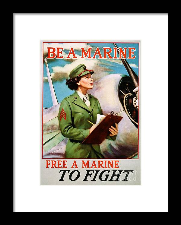 Be A Marine Framed Print featuring the photograph Be A Marine - Free A Marine To Fight by Doc Braham
