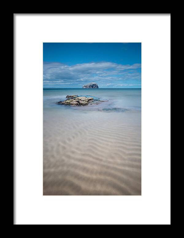 Bass Rock Framed Print featuring the photograph Beach at Bass Rock by Keith Thorburn LRPS EFIAP CPAGB