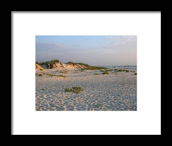 Photos Of Florida Beaches Framed Print featuring the photograph Beach at sunrise by Julianne Felton