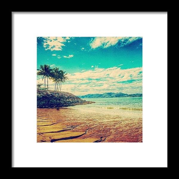 Beautiful Framed Print featuring the photograph #beach #australia #townsville #love by Lana Hollander