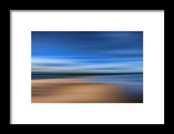 Saundersfoot Beach Framed Print featuring the photograph Beach Blur by Steve Purnell