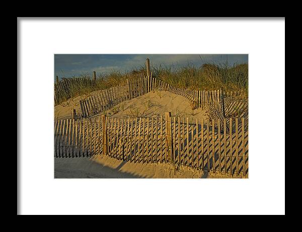Cape Cod Framed Print featuring the photograph Beach Fence by Susan Candelario