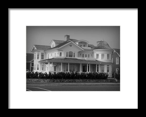 Jersey Shore Framed Print featuring the photograph Beach House in Spring Lake - Jersey Shore by Angie Tirado