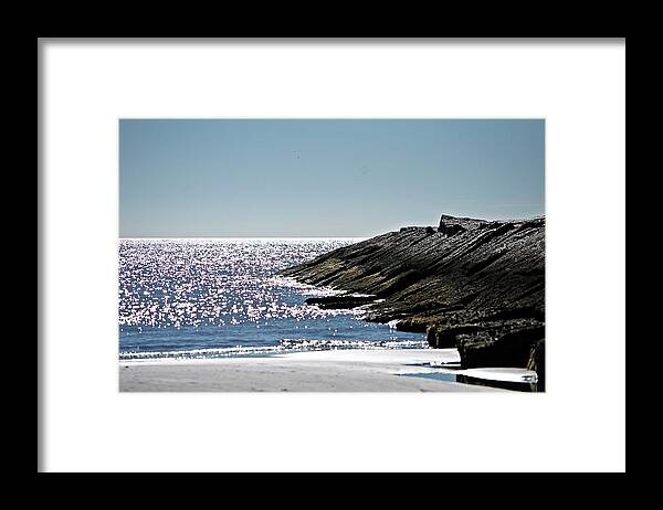 Galveston Framed Print featuring the photograph Beach Jetty by John Collins
