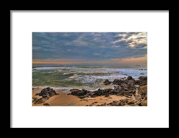 Sky Framed Print featuring the photograph Beach landscape by Paulo Goncalves