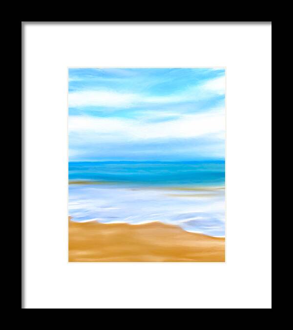 Beach Framed Print featuring the digital art Beach Memories by Mark E Tisdale