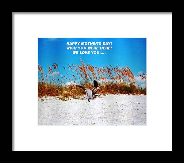 Happy Mother's Day From The Beach Of Beautiful White Sand Framed Print featuring the photograph Beach Mother by Belinda Lee