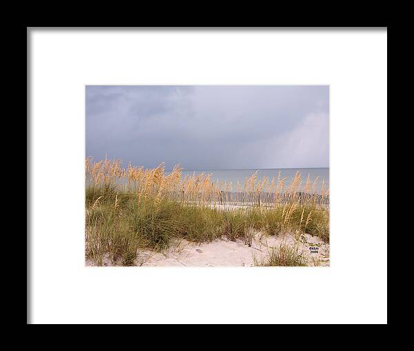 Beach On West Ship Island Framed Print featuring the photograph Beach On West Ship Island by Kathy K McClellan