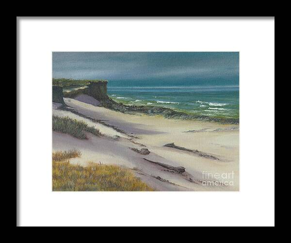 Seascape Framed Print featuring the painting Beach Shadows by Jeanette French