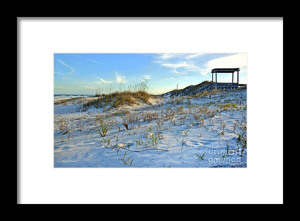 Beach Stairs Framed Print featuring the photograph Beach Stairs by Michelle Constantine