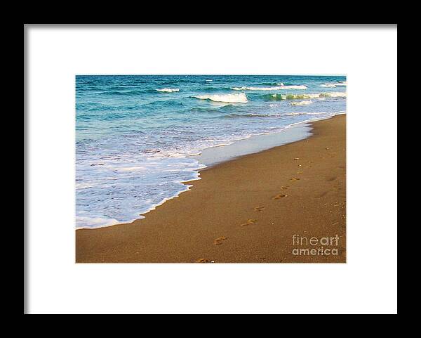 Kerisart Framed Print featuring the photograph Beach Stroll by Keri West