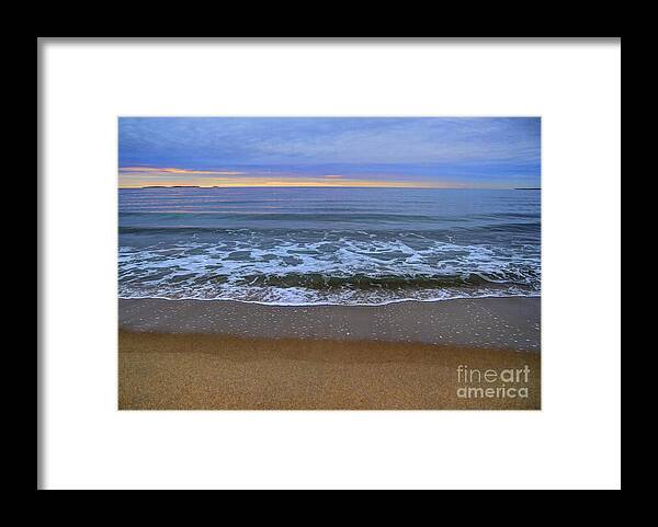 Maine Framed Print featuring the photograph Beach Sunrise by Brenda Giasson