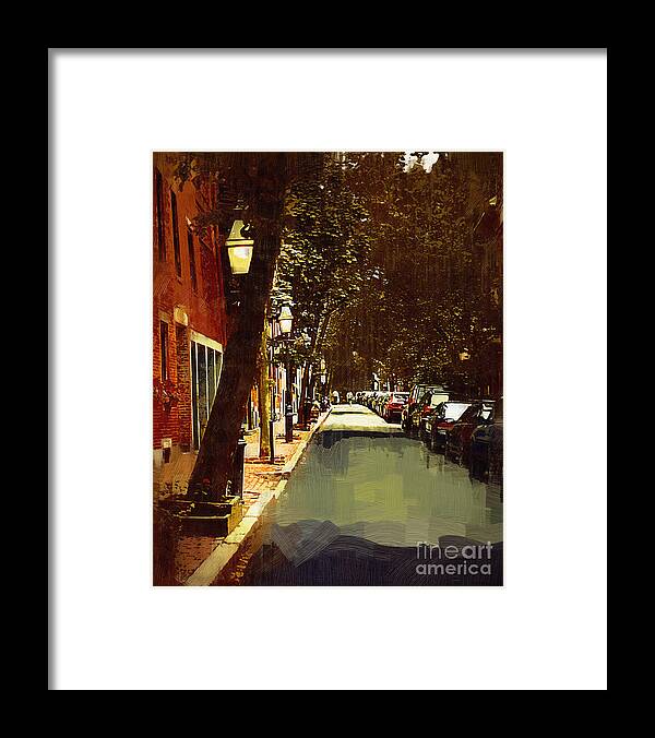 Boston Framed Print featuring the digital art Beacon Hill by Kirt Tisdale