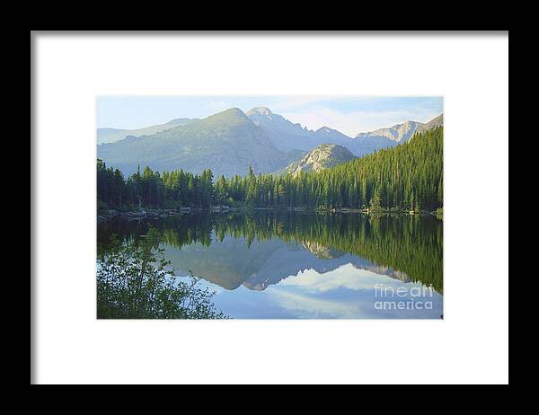 Green Framed Print featuring the photograph Bear Lake Colorado by Teri Atkins Brown